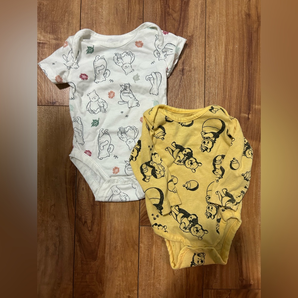 Disney Winnie the Pooh Set of Two Infant Onesies